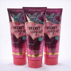 Bath & Body Works Body Cream Bundle VELVET SUGAR 3 pack NEW